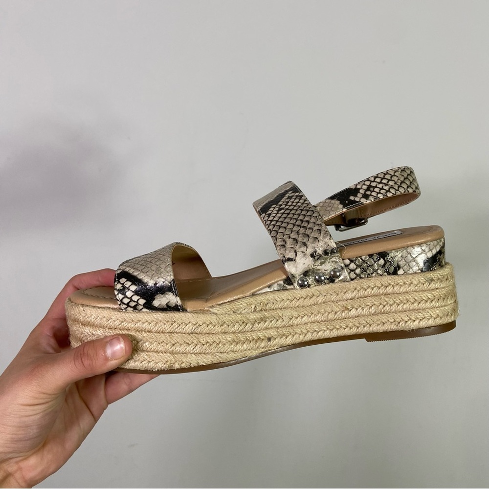 Steve Madden Fifer Faux Snakeskin Espadrilles Pla… - image 4
